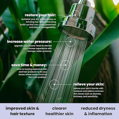 Eskiin Shower Head Water Filter Replacement For The Eskiin Showerhead - High Pressure Shower Heads Replacement For Smooth Hair & Skin - Replacement Cartridge Fits The Eskiin Filtered Shower Head