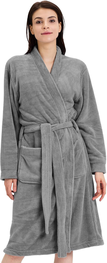 Towel Robe for Women – Soft Absorbent Kimono Bathrobe, Quick-Dry Spa Shower & Hotel Use
