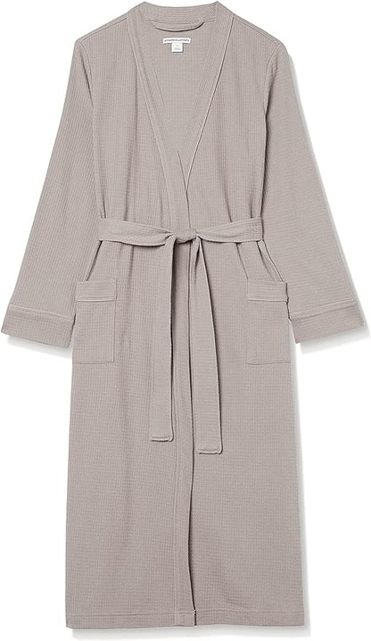 Amazon Essentials Women's Lightweight Waffle Full-Length Bath Robe (Available in Plus Size)