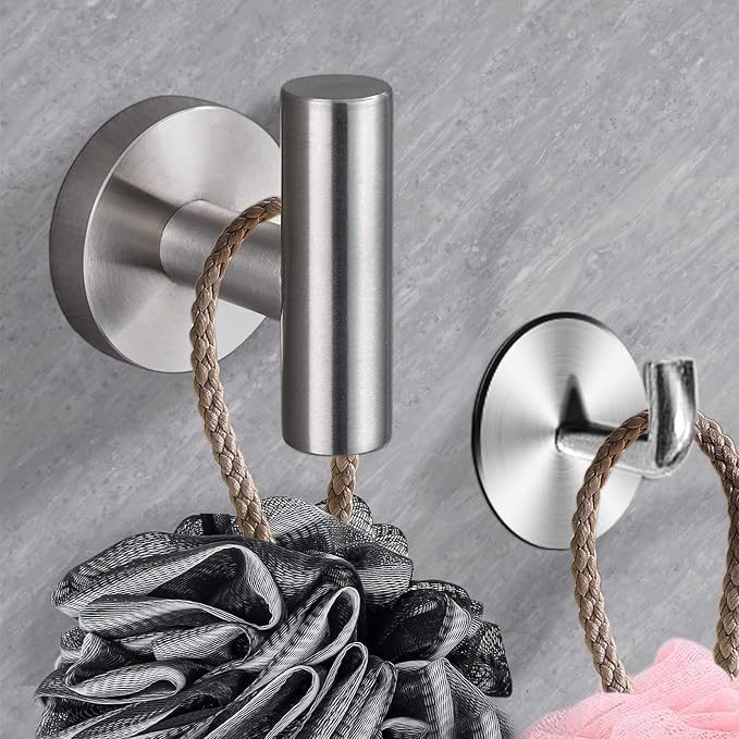 8 Pieces Bathroom Towel Rack Set, Includes 2PCS 23.6 inch Towel bar, 2PCStowel Hook, 2 PCS Towel Ring, 2PCS Toilet Paper Holder-Brushed Nickel Bathroom Accessories Sets