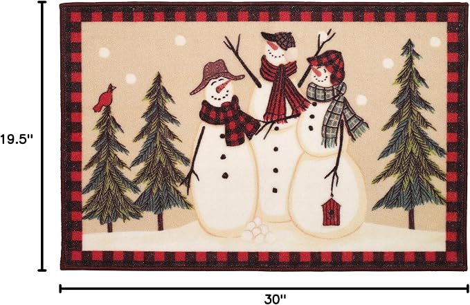 Avanti Linens - Christmas Bathroom Rug 20x30, Soft & Absorbent Cotton | Christmas Design, Soft & Absorbent, Non-Slip Backing, Machine Washable, Holiday Bathroom Décor