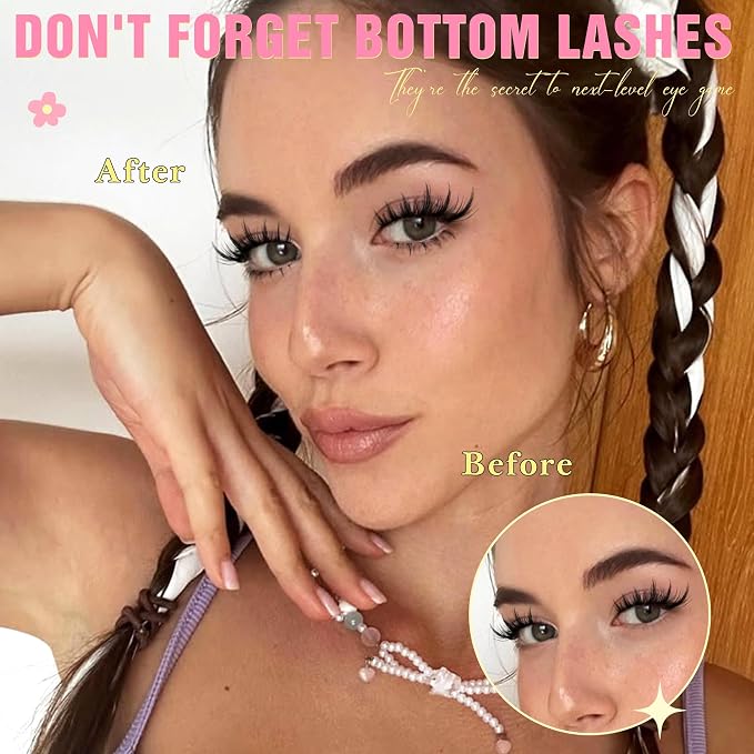 Manga Lash Clusters Wispy Eyelash Clusters DIY Anime Lash Extension with 5-6mm Bottom Lash Clusters and 8-16mm Cluster Eyelash Extensions 175Pcs Spiky Lashes Clusters D-Curly Individual Lashes