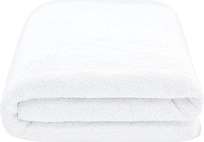 American Soft Linen 100% Cotton 600 GSM Turkish 40x80 Oversized Bath Towel Sheet, Extra Large Adult Towels for Bathroom, White Bath Sheet