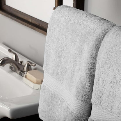 Superior Egyptian Cotton Ultra Plush & Absorbent, 10 Piece Set, Silver | Quick Dry, Soft Luxury Towel Set, Bath Essentials, Guest Bath, Spa, 2 Bath, 4 Hand, 4 Face Towels, Madeline Towels