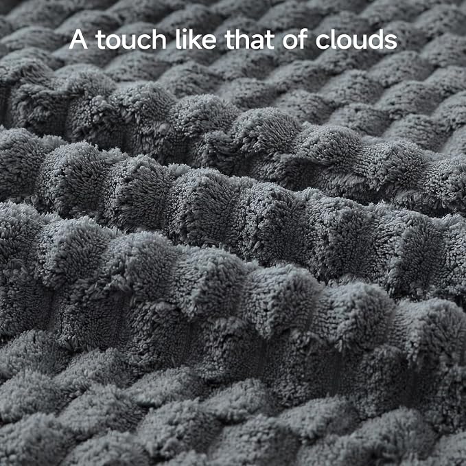 REDKISS Charcoal Gray Microfiber Bath Towels Lagre, 30“x60”, 2 Pack | Super Absorbent, Quick Dry, Super Soft, Lint Free, Fluffy Towel for Bathroom, Spa, Gym, Travel, Dorm, Ideal Everyday Use