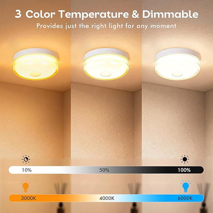 Rechargeable Shower Light for Inside Shower, 15 Color Changing Waterproof Shower Light with Remote Dimmable Timer, Wireless LED Mood Lighting for Shower Bathroom Closet Bedroom,Livingroom,4 Pack