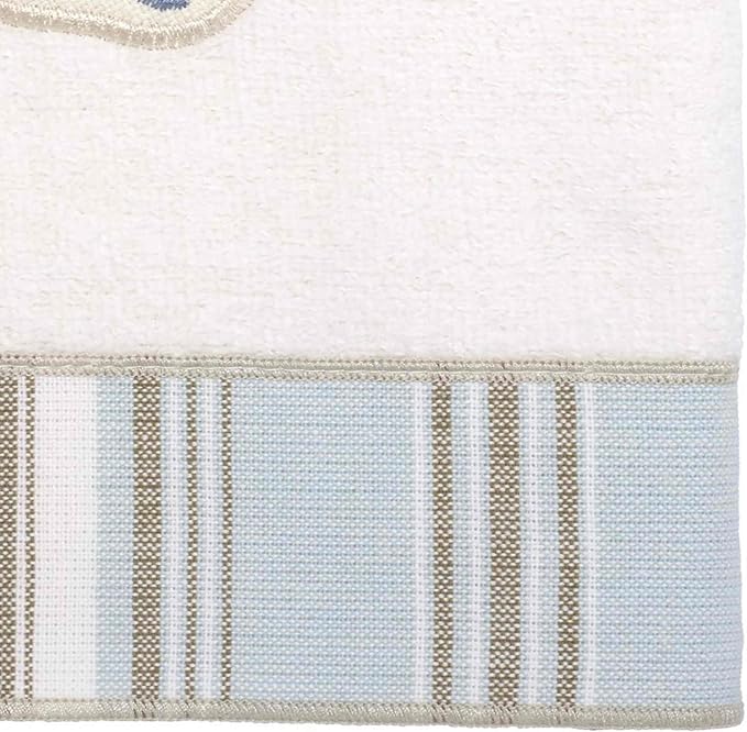 Avanti Linens - Hand Towel, Soft & Absorbent Cotton Towel, Coastal Inspired Bathroom Decor (By the Sea Collection, White)