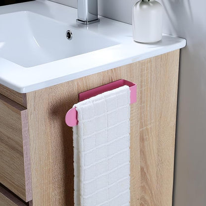 Taozun Hand Towel Holder - Pink Towel Bar for Bathroom, Kitchen, RV, Dorm Room Decor, Adhesive, Stainless Steel, 7.9 Inch, No Drill(Gift for Women/Daughter/Girlfriend)