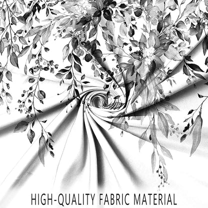 Eucalyptus Small Stall Shower Curtain, Watercolor Black Leaves on The Top Plant with Floral Bathroom Curtain Bathtub Home Decor Waterproof Fabric with 12 Hooks,36"x72"