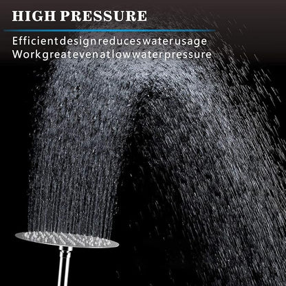 Voolan High Pressure Rain Shower Head - Rainfall Shower head Made of 304 Stainless Steel - Comfortable Shower Experience Even at Low Water Flow (6 Inch, Brushed Nickel)