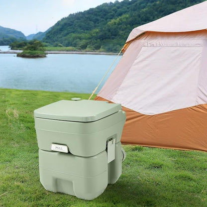 5.3 Gallon Porta Potty Travel Portable Camping Toilet for RV, Boating, Road Trips, Caravan, Campsite, Hospital(20L Gray)
