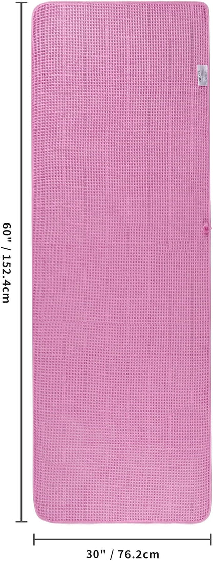 POLYTE 430 GSM Poly Blend Microfiber Quick Dry Waffle Bath Towel, 30x60 in | 4 Pack, Oversize, Lint Free, Body Towel