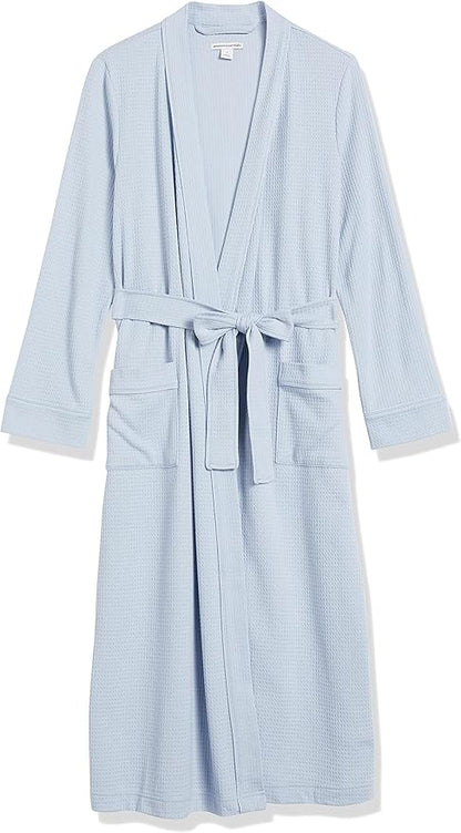 Amazon Essentials Women's Lightweight Waffle Full-Length Bath Robe (Available in Plus Size)