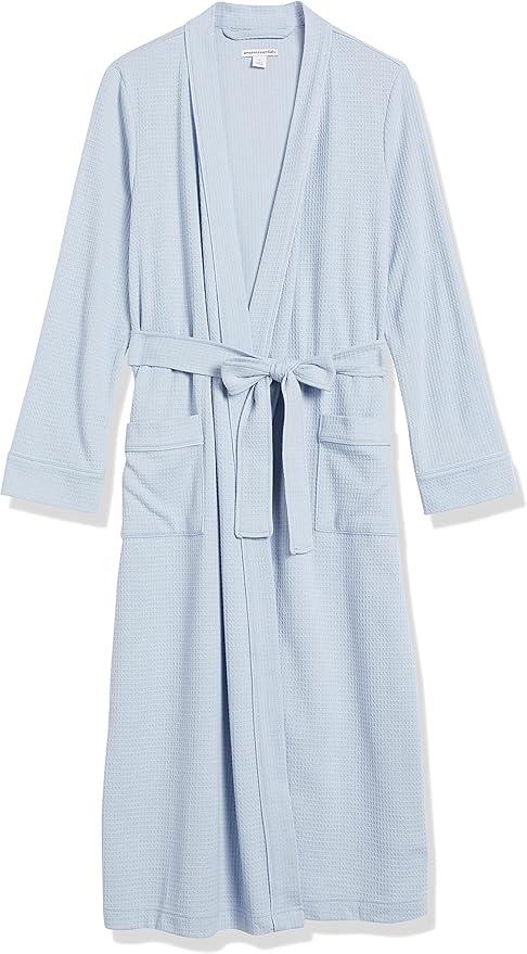 Amazon Essentials Women's Lightweight Waffle Full-Length Bath Robe (Available in Plus Size)