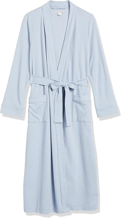 Amazon Essentials Women's Lightweight Waffle Full-Length Bath Robe (Available in Plus Size)