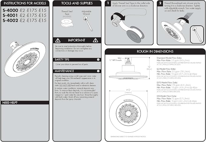 Speakman S-4002 Reaction Single-Function Showerhead for Stylish Bathroom Décor, 2.5 GPM, Clear Smokey Gray