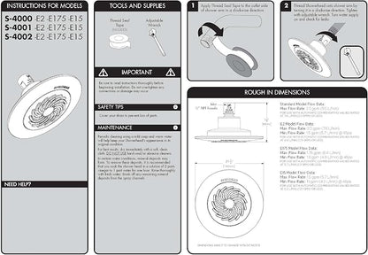 Speakman S-4002 Reaction Single-Function Showerhead for Stylish Bathroom Décor, 2.5 GPM, Clear Smokey Gray
