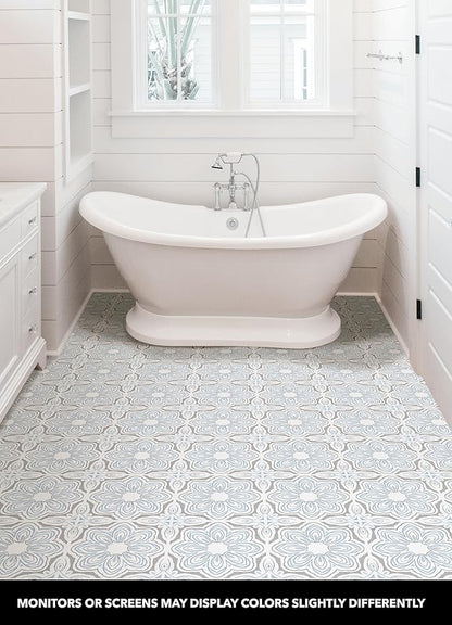FloorPops Blue Morris Peel & Stick Floor Tiles, FP3827