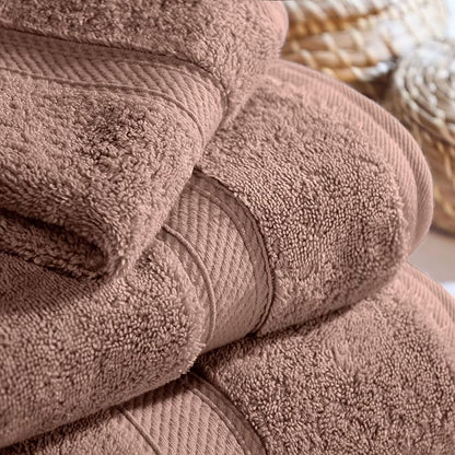 Superior Egyptian Cotton Ultra Plush & Absorbent, 3 Piece Set, Muted Mauve | Quick Dry, Soft Luxury Towel Set, Bath Essentials, Guest Bath, Spa, 1 Bath, 1 Hand, 1 Face Towels, Madeline Towels
