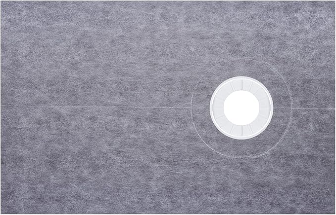 VEVOR Shower Curb Kit 38" x 60" Watertight Shower Curb Overlay with 4" PVC Offset Bonding Flange, 4" Stainless Steel Grate, 2 Cuttable Shower Curb and Trowel, Shower Pan Slope Sticks Fit for Bathroom