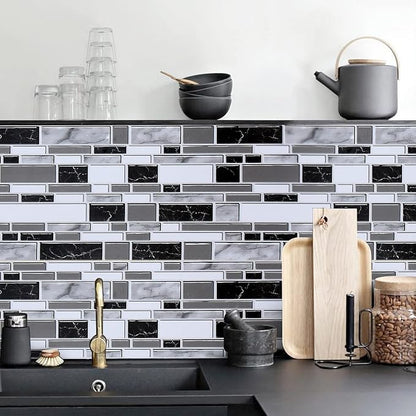 Livebor Kitchen Wallpaper Peel and Stick for Bathroom 11.8inch x 196.8inch | Kitchen Contact Paper Backsplash Tiles Wallpaper Peel and Stick Waterproof Countertop Wallpaper for Bathroom Cabinet Vinyl