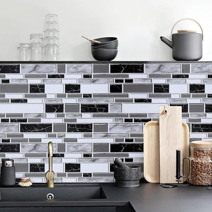 Livebor Kitchen Wallpaper Peel and Stick for Bathroom 11.8inch x 590.5inch | Kitchen Contact Paper Backsplash Tiles Wallpaper Peel and Stick Waterproof Countertop Wallpaper for Bathroom Cabinet Vinyl