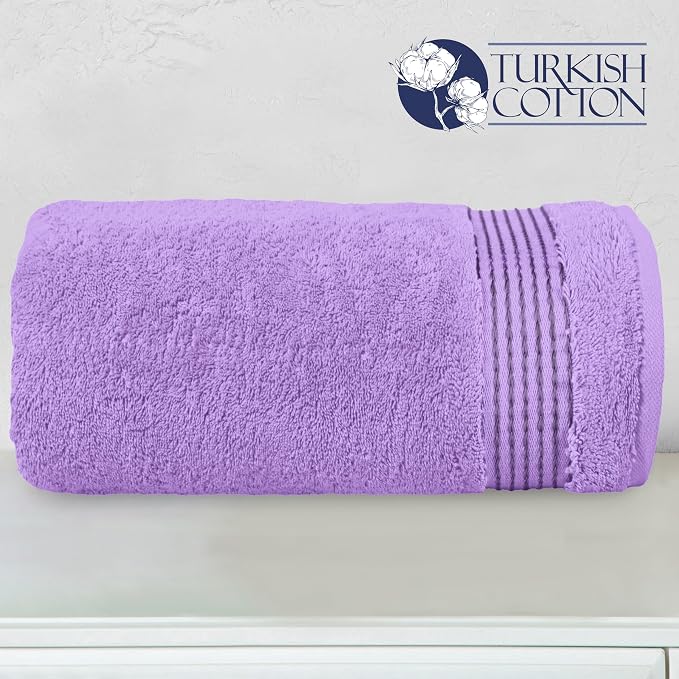 Elegant Comfort Premium Super Soft Highly Absorbent 1 Piece Oversized Bath Sheet - 40" x 80" inch, Luxurious Hotel Spa Quality 100% Turkish Cotton Extra Large Bath Towels for Adults, Lilac