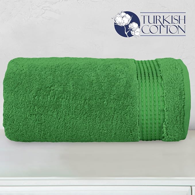 Elegant Comfort Premium Super Soft Highly Absorbent 1 Piece Oversized Bath Sheet - 40" x 80" inch, Luxurious Hotel Spa Quality 100% Turkish Cotton Extra Large Bath Towels for Adults, Emerald Green