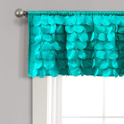 Lush Decor, Blush Gigi Valance Textured Window Kitchen Curtain (16T004337) (Pack of 4)