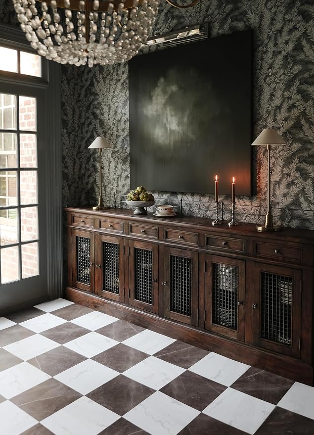 FloorPops x Chris Loves Julia Bonneville Bronze Peel and Stick Floor Tiles, FP6524