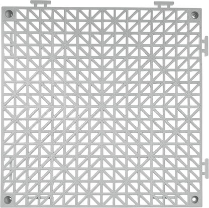 VEVOR Interlocking Tile 55PCS, Drainage Tiles 12" x 12" Splicing, Soft PVC Interlocking Drainage Floor Tiles, Non-Slip Drainage Holes for Restroom, Bathroom, Kitchen, Pool, Wet Areas, Grey