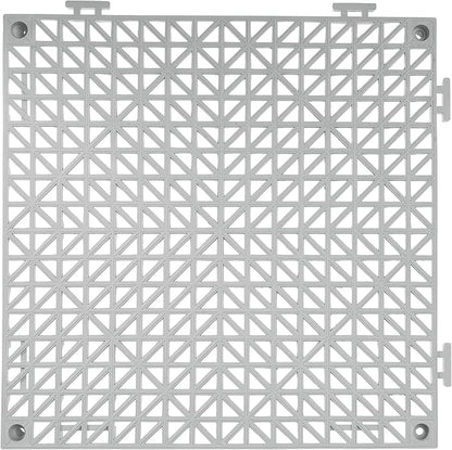 VEVOR Modular Interlocking Cushion, 12 Pack 12" x 12" Splicing Drainage Mats, Soft PVC Interlocking Drainage Floor Tiles, Non-Slip Drainage Holes for Restroom, Bathroom, Kitchen, Pool, Wet Areas, Gray