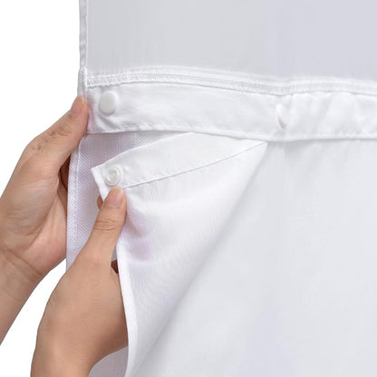 Conbo Mio 3 Pack Hotel Fabric Snap in Shower Curtain Liner Replacement Removable Water Repellent Liner for Bathroom Shower Curtain Liner 70W X 54H