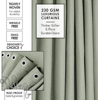 Clara Clark Sage Green Bathroom Set - Bathroom Accessories Set, 19PC Bathroom Accessory Set, Bathroom Sets with Shower Curtain Set, Soap Dispenser & Toothbrush Holder