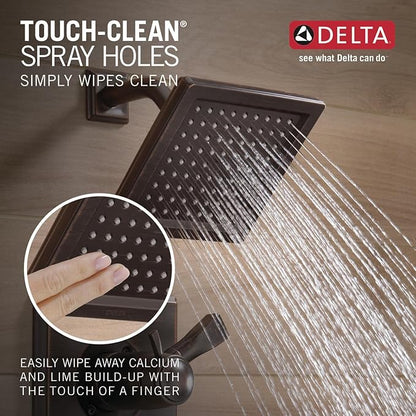 Delta Faucet Dryden 14 Series Single-Function Shower Trim Kit with Single-Spray Touch-Clean Shower Head, Venetian Bronze, 2.0 GPM Water Flow, T14251-RB-WE (Valve Not Included)