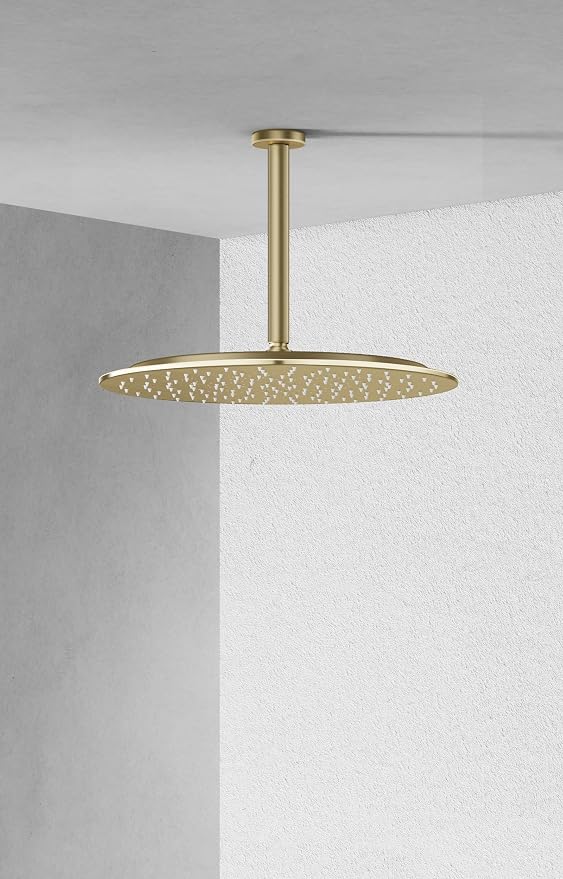VBFF-Shower Head,rain shower head, 16 inch- Round Shower Head, 1.8 GPM Flow Rate, rainfall showerhead,VBFF14 (Brushed Gold)