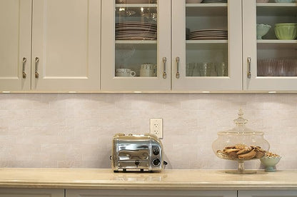 MSI Aria Oro Polished Porcelain Subway Tile for Kitchen Backsplash, Wall Tile for Bathroom, Accent Wall Tile, Shower Wall Tile, 12 in. x 12 in. Mesh-Mounted Mosaic Tile (8 sq. ft. / case)