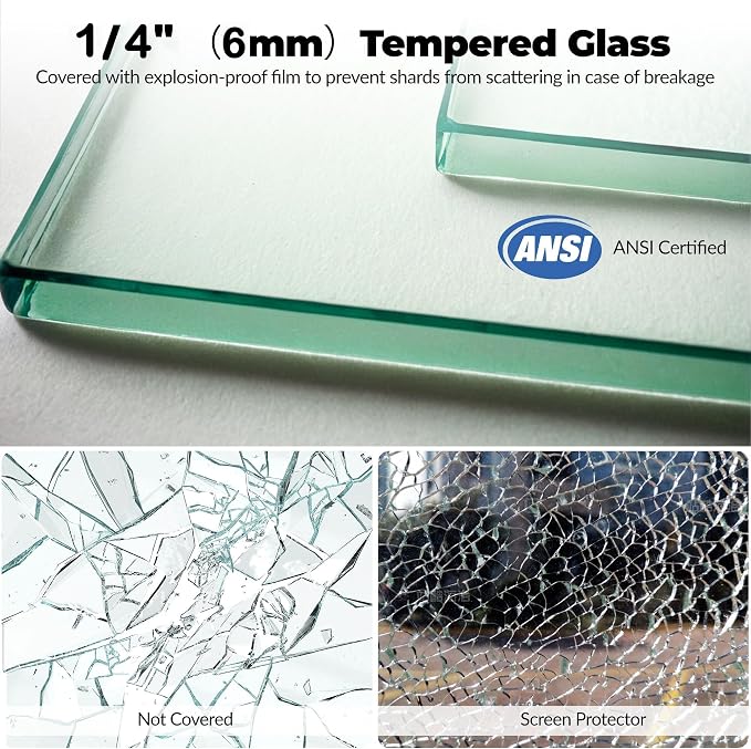 Shower Doors, Frameless Shower Door 56-60" W x 76" H, Sliding Glass with 1/4" (6mm) Clear Tempered Glass for Bathroom