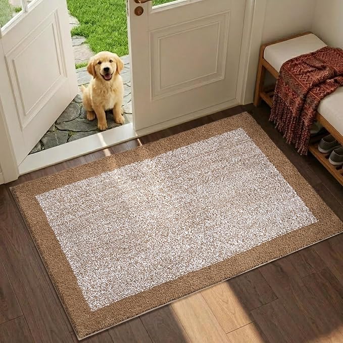 Bathroom Rugs 30x20 Non Slip Washable, Coffee Bath Mat for Bathroom Floor Tub, Soft Absorbent Quick Dry Mats for Shower, Bathtub,Home Decor
