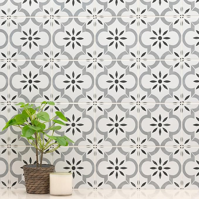 MSI Azila 8 in. x 8 in. Encaustic Matte Porcelain Wall & Floor Tile – Bathroom, Kitchen Backsplash, or Countertop