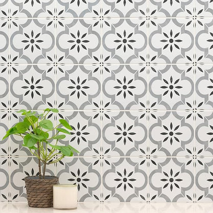 MSI Azila 8 in. x 8 in. Encaustic Matte Porcelain Wall & Floor Tile – Bathroom, Kitchen Backsplash, or Countertop