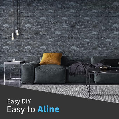 Art3d Peel and Stick Backsplash, Stick on Wall Tile, 10-Pack, Dark Granite | PVC, Self Adhesive, Splash Resistant, Multi-Surface Compatibility, Ideal for Kitchens, Fireplaces, Stair Areas