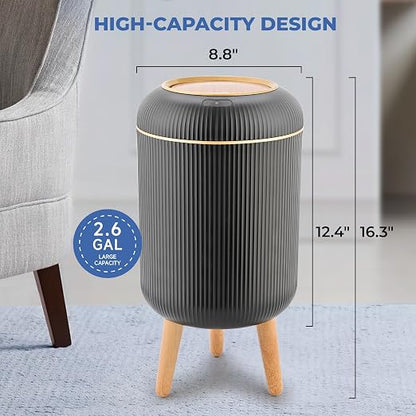 Pukomc Smart Sensor Wastebasket, Convenient and Hygienic Easy to Use | Technology Sensor Waterproof Wastebasket Plastic Trash Can for Kitchen, Bathroom, Bedroom, Living Room, Office and Outdoor