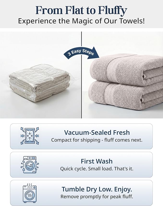 LANE LINEN Bath Towel Set 100% Cotton 16 Piece Soft Absorbent - Platinum | Cotton Towel Set - Densely Woven & Soft, Easy-Care, Coordinated Colors, OEKO-TEX Certified, Ring-Spun Durability