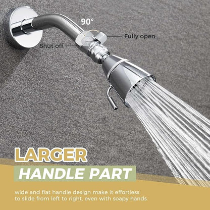 Shower Valve, Aomasi Brass Constructed Shut Off Valve Gate Flow Rate Regulator Water Flow Controller Universal Shower Head Hose Switch with Lever Handle Chrome