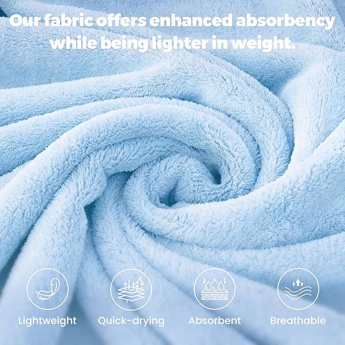 Towel Robe for Women – Soft Absorbent Kimono Bathrobe, Quick-Dry Spa Shower & Hotel Use