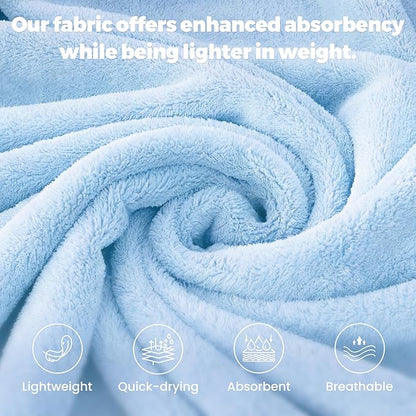 Towel Robe for Women – Soft Absorbent Kimono Bathrobe, Quick-Dry Spa Shower & Hotel Use