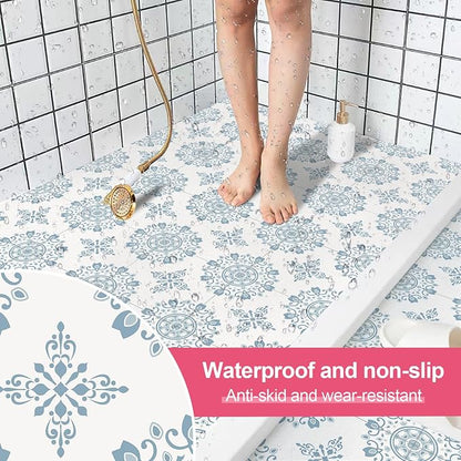 Peel & Stick Floor Tile Stickers, DIY Flooring for Kitchen, Dining Room, Bathrooms, Pet House and More, Self-Adhesive 8x8 inches,10 Pack (1640)