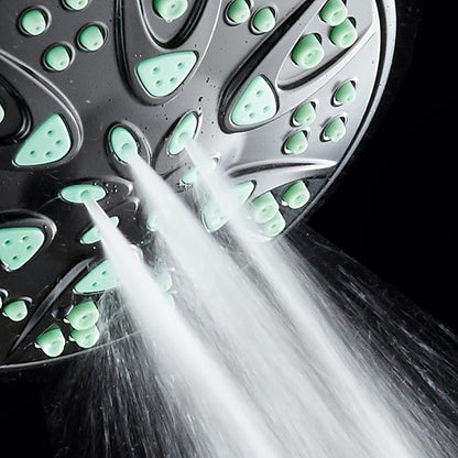 AquaDance Antimicrobial – Anti-Clog High-Pressure 6-Setting Shower Head with Microban Nozzle Protection from Growth of Mold, Mildew & Bacteria for Stronger Shower! 4" Coral Green