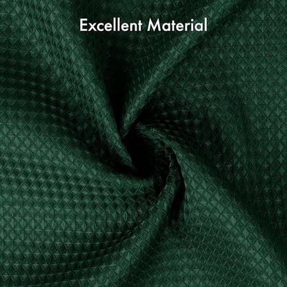 AmazerBath Dark Green Shower Curtain Waffle Textured, Deep Green Shower Curtain Fabric Thick Heavy Duty 240GSM, Hotel Quality Bathroom Shower Curtains, Premium Polyester, 72 x 72 Inches